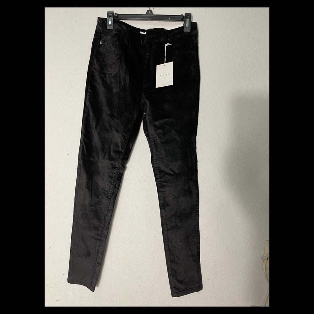 Kancan Black Velvet Jeans